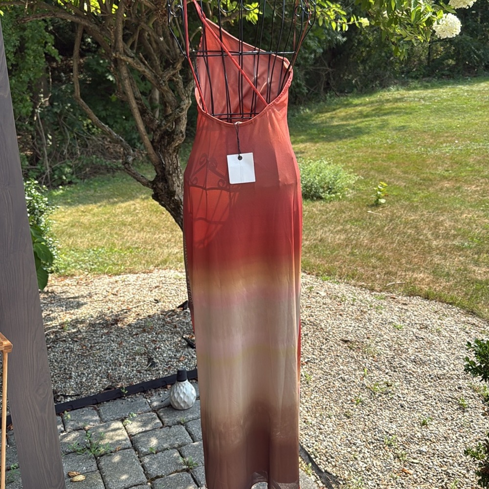 Pull & bear one shoulder ombre maxi dress - Picture 6 of 6